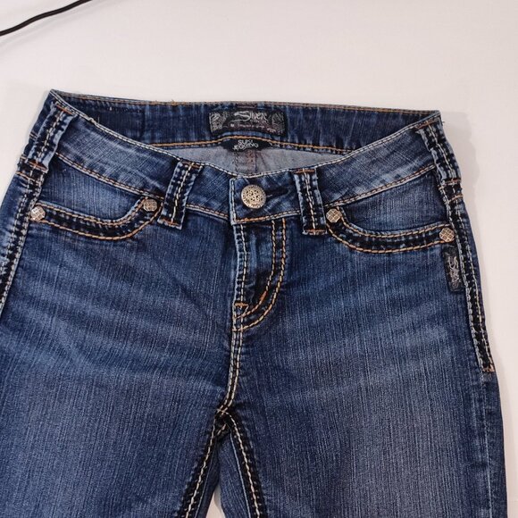 Silver Jeans Suki Jeggings stretchy denim blue women's size 26 - Picture 2 of 13